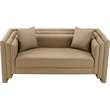 Meridian Furniture Everett Tan Vegan Leather Upholstered Loveseat