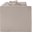 Meridian Furniture Everett Beige Chenille Fabric Upholstered Loveseat