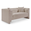 Meridian Furniture Everett Beige Chenille Fabric Upholstered Loveseat