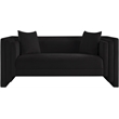 Meridian Furniture Everett Black Chenille Fabric Upholstered Loveseat