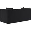 Meridian Furniture Everett Black Chenille Fabric Upholstered Loveseat