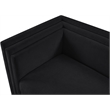 Meridian Furniture Everett Black Chenille Fabric Upholstered Loveseat