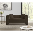 Meridian Furniture Everett Brown Chenille Fabric Upholstered Loveseat