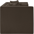 Meridian Furniture Everett Brown Chenille Fabric Upholstered Loveseat