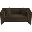 Meridian Furniture Everett Brown Chenille Fabric Upholstered Loveseat