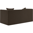 Meridian Furniture Everett Brown Chenille Fabric Upholstered Loveseat