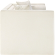 Meridian Furniture Everett Cream Chenille Fabric Upholstered Loveseat