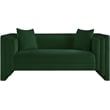 Meridian Furniture Everett Green Chenille Fabric Upholstered Loveseat