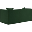 Meridian Furniture Everett Green Chenille Fabric Upholstered Loveseat