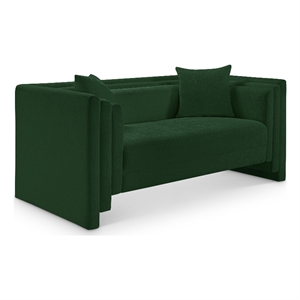 Meridian Furniture Everett Green Chenille Fabric Upholstered Loveseat