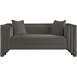 Meridian Furniture Everett Grey Chenille Fabric Upholstered Loveseat