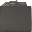 Meridian Furniture Everett Grey Chenille Fabric Upholstered Loveseat