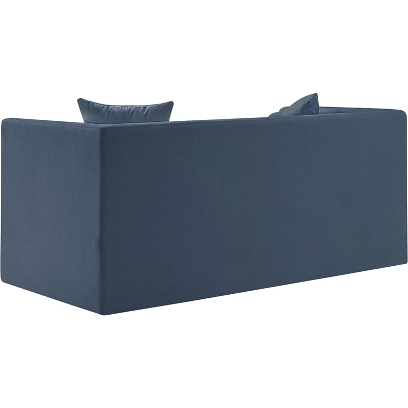 Meridian Furniture Everett Light Blue Chenille Fabric Upholstered Loveseat