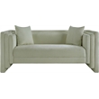 Meridian Furniture Everett Mint Chenille Fabric Upholstered Loveseat