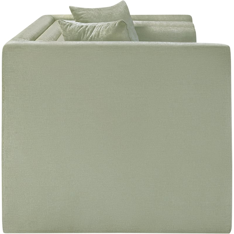 Meridian Furniture Everett Mint Chenille Fabric Upholstered Loveseat