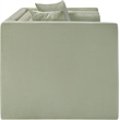 Meridian Furniture Everett Mint Chenille Fabric Upholstered Loveseat