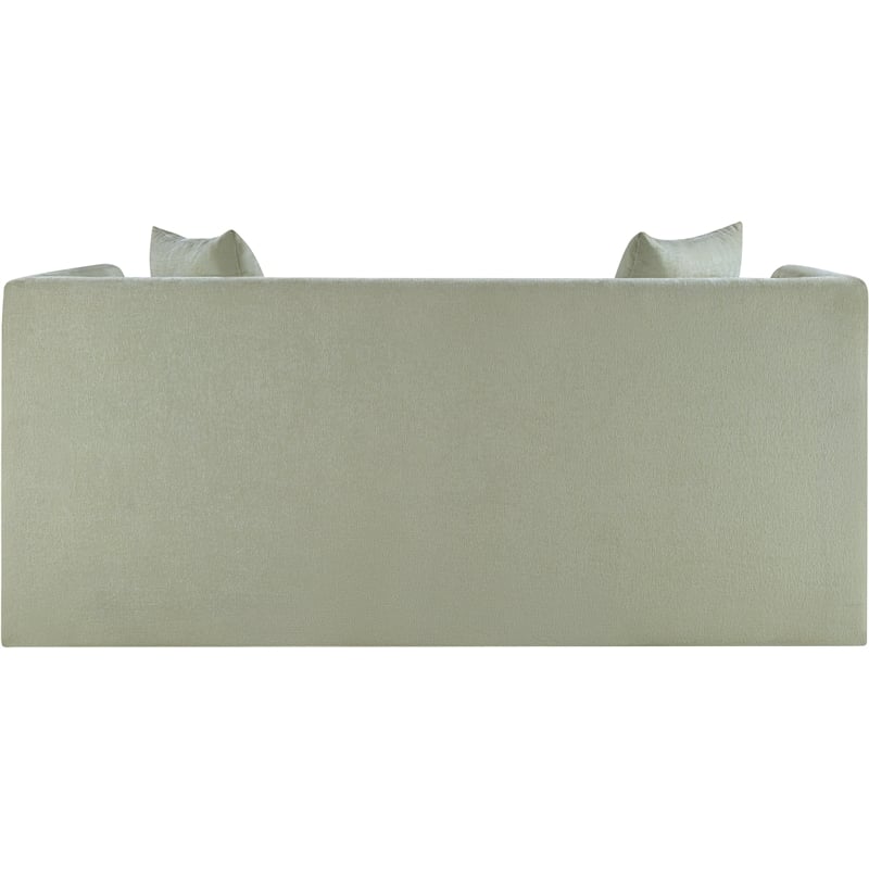 Meridian Furniture Everett Mint Chenille Fabric Upholstered Loveseat