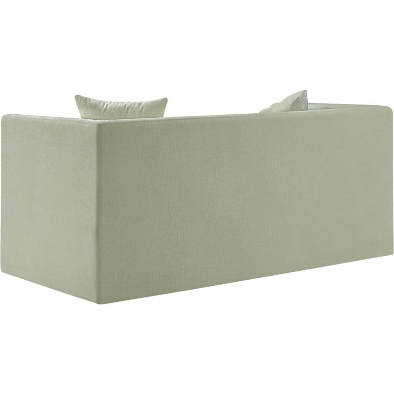 Meridian Furniture Everett Mint Chenille Fabric Upholstered Loveseat