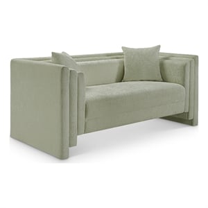 Meridian Furniture Everett Mint Chenille Fabric Upholstered Loveseat