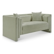Meridian Furniture Everett Mint Chenille Fabric Upholstered Loveseat