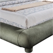Meridian Furniture Blair Green Chenille Fabric Upholstered Queen Bed