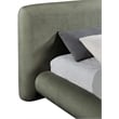Meridian Furniture Blair Green Chenille Fabric Upholstered Twin Bed