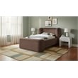 Meridian Furniture Modena Brown Chenille Fabric Upholstered Twin Bed