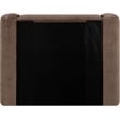 Meridian Furniture Modena Brown Chenille Fabric Upholstered Twin Bed