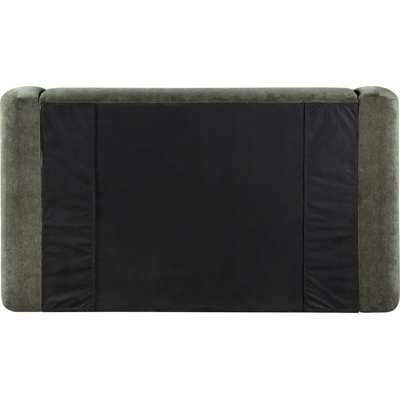 Meridian Furniture Modena Green Chenille Fabric Upholstered Full Bed