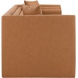 Meridian Furniture Everett Cognac Vegan Leather Upholstered Sofa