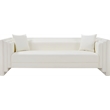 Meridian Furniture Everett Cream Vegan Leather Upholstered Sofa