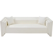 Meridian Furniture Everett Cream Vegan Leather Upholstered Sofa