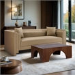 Meridian Furniture Everett Tan Vegan Leather Upholstered Sofa