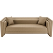 Meridian Furniture Everett Tan Vegan Leather Upholstered Sofa