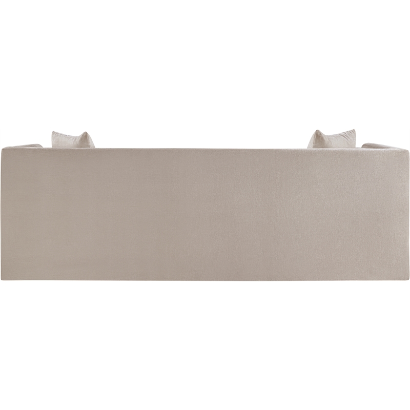 Meridian Furniture Everett Beige Chenille Fabric Upholstered Sofa