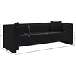 Meridian Furniture Everett Black Chenille Fabric Upholstered Sofa