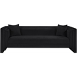 Meridian Furniture Everett Black Chenille Fabric Upholstered Sofa