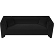 Meridian Furniture Everett Black Chenille Fabric Upholstered Sofa