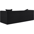 Meridian Furniture Everett Black Chenille Fabric Upholstered Sofa