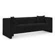 Meridian Furniture Everett Black Chenille Fabric Upholstered Sofa
