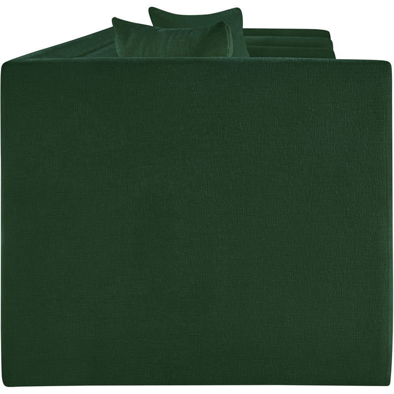 Meridian Furniture Everett Green Chenille Fabric Upholstered Sofa