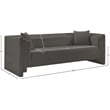 Meridian Furniture Everett Grey Chenille Fabric Upholstered Sofa