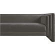 Meridian Furniture Everett Grey Chenille Fabric Upholstered Sofa