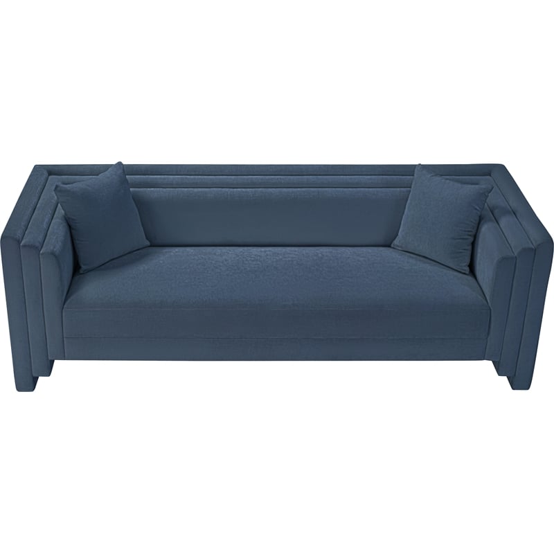 Meridian Furniture Everett Light Blue Chenille Fabric Upholstered Sofa