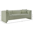 Meridian Furniture Everett Mint Chenille Fabric Upholstered Sofa