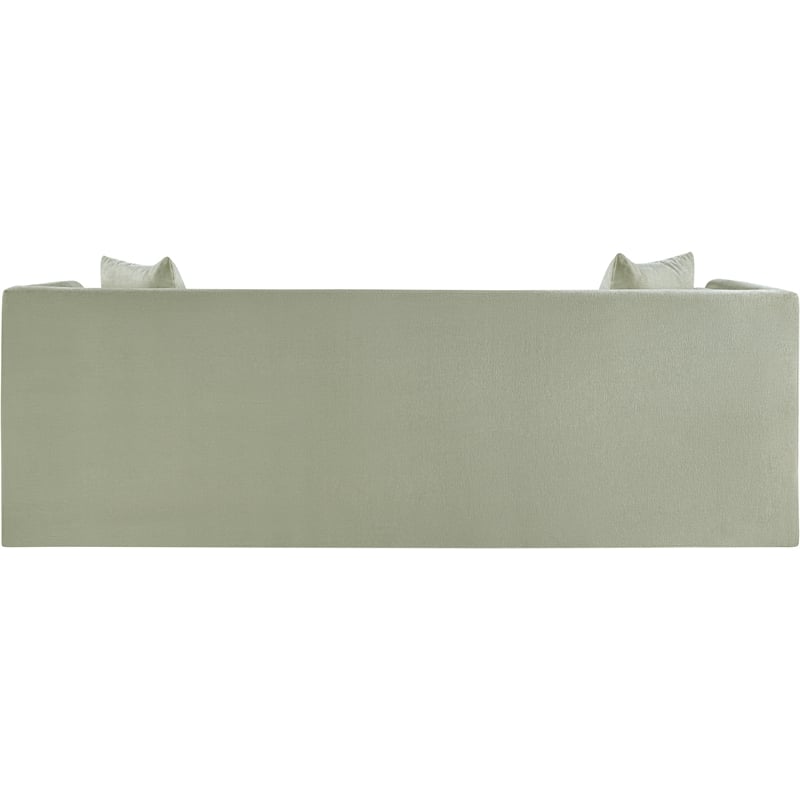 Meridian Furniture Everett Mint Chenille Fabric Upholstered Sofa