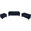 Meridian Furniture Everett Navy Chenille Fabric Upholstered Sofa
