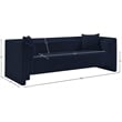 Meridian Furniture Everett Navy Chenille Fabric Upholstered Sofa