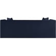 Meridian Furniture Everett Navy Chenille Fabric Upholstered Sofa