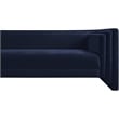 Meridian Furniture Everett Navy Chenille Fabric Upholstered Sofa